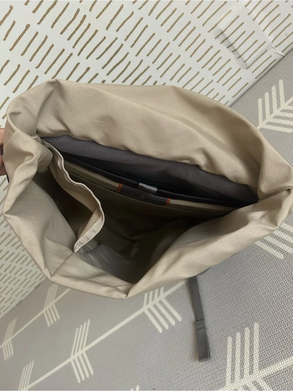 Bellroy Backpack Black Canvas Leather Trim Laptop Travel Work Bag